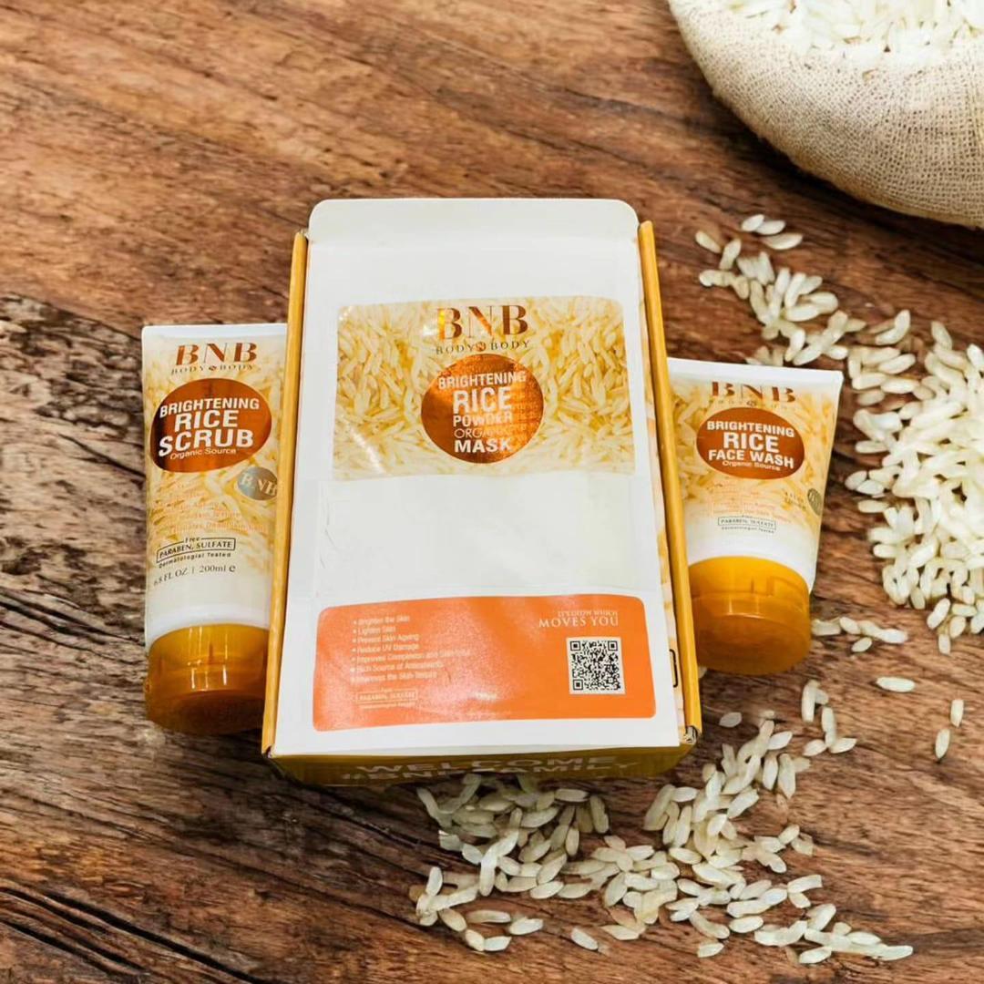 Whitening Brightening Facial Kit with Rice Extract
