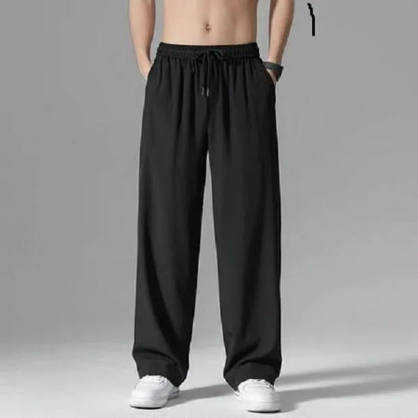 Men's Micro Plain Trouser Black Medium to 2XL
