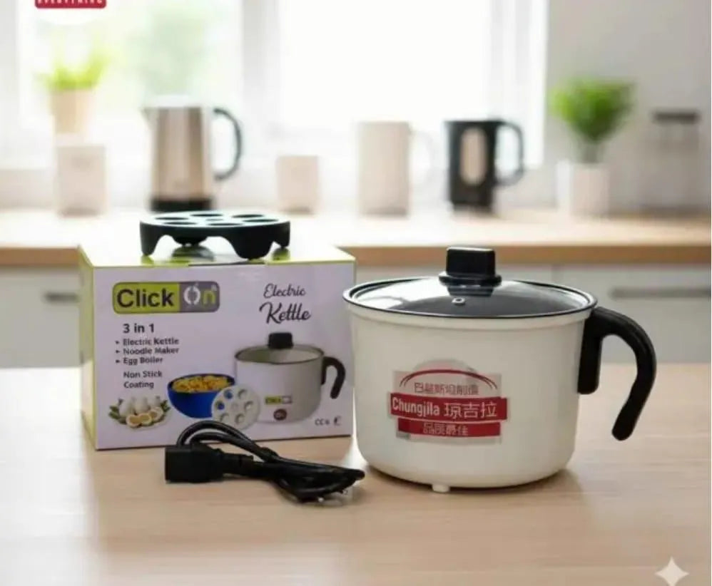 Electric Kettle 3-in-1 Stainless Steel White Black