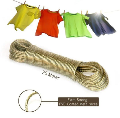 Golden PVC Laundry Rope 20m Extra Strong