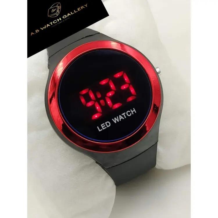 LED Watch for Boys Girls Black Silicone Casual Sport