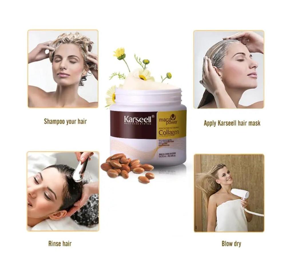 Maca Power Collagen Hair Mask 500ml Dry Damaged Hair Care
