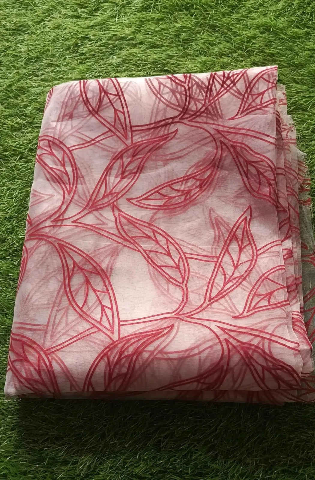 Pink Floral After Wash Soft Arganza Net Gown