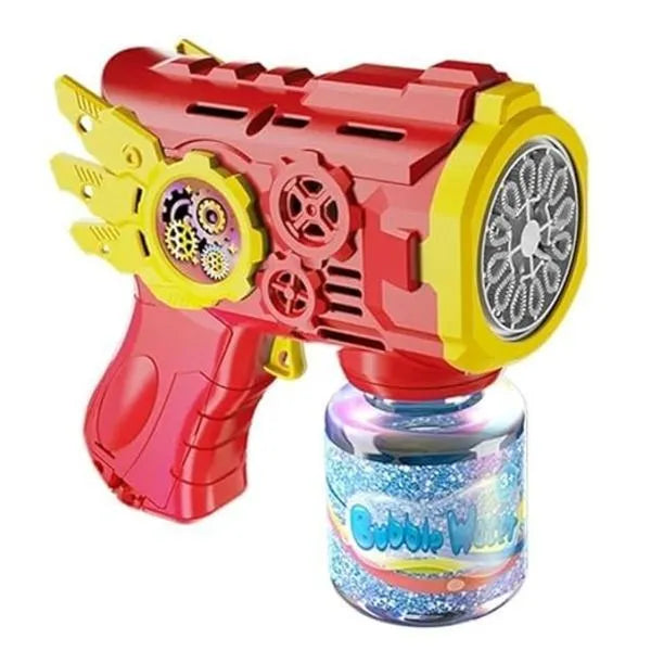 Kids Bubble Gun with LED Light & 100ML Solution