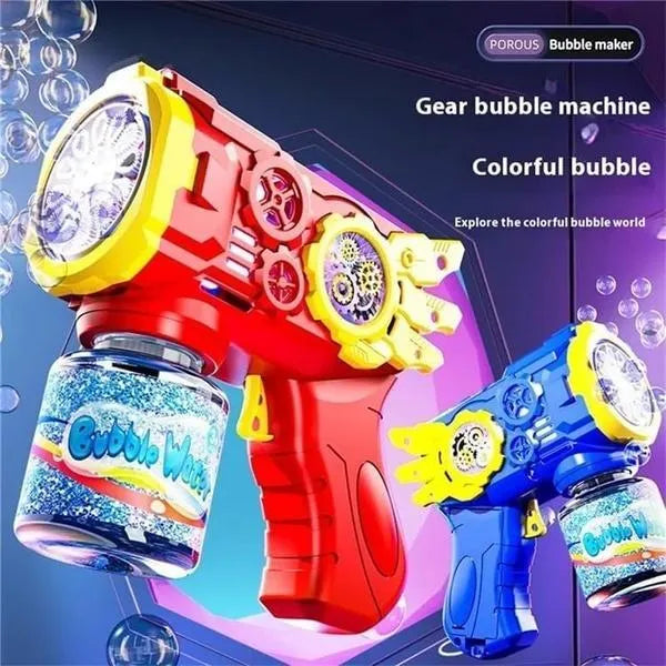 Kids Bubble Gun with LED Light & 100ML Solution