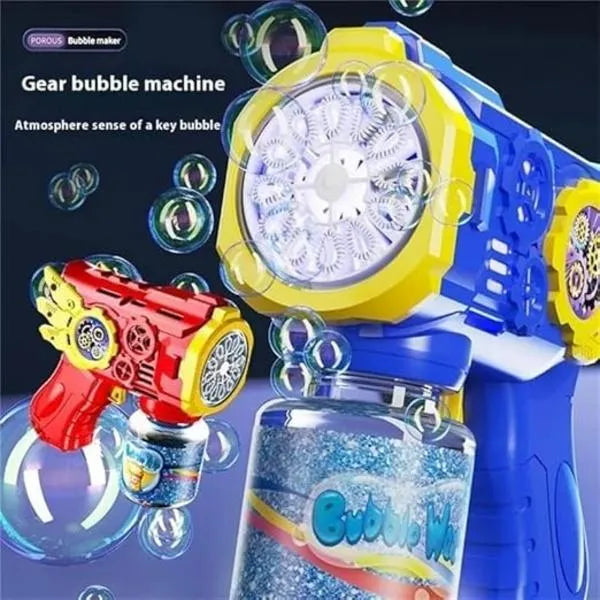 Kids Bubble Gun with LED Light & 100ML Solution