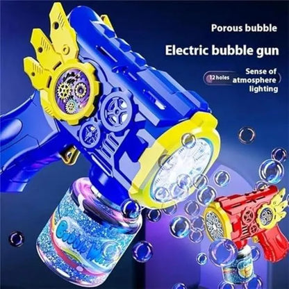 Kids Bubble Gun with LED Light & 100ML Solution