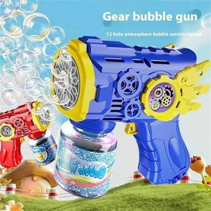 Kids Bubble Gun with LED Light & 100ML Solution