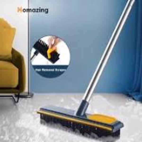 Portable Multi-Purpose Cleaning Brush Black Yellow 106cm