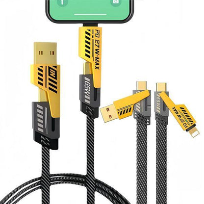 4-in-1 Fast Charging Cable 65W PD Compatible