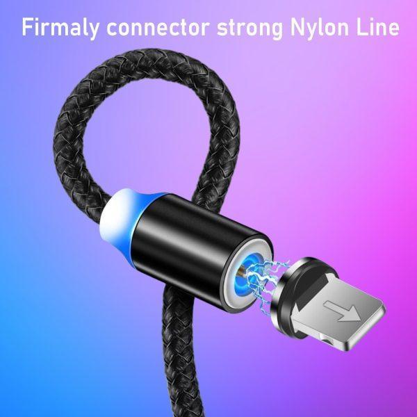 3-in-1 Magnetic Fast Charging Cable for Android iPhone Type-C