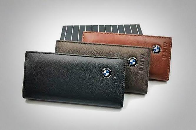 Men's Premium PU Leather Wallet Brown Emblem