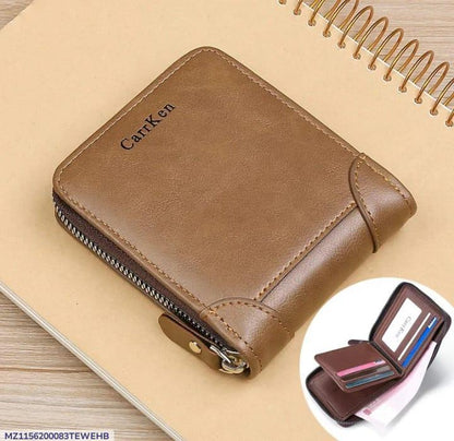 Men's Genuine Leather Wallet Brown Compact Daily Carry