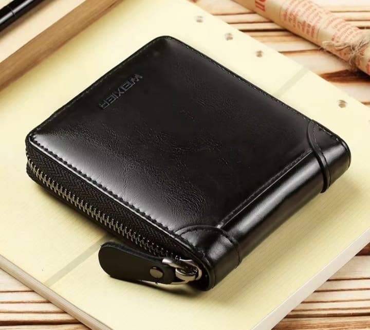 Men's Genuine Leather Wallet Brown Compact Daily Carry
