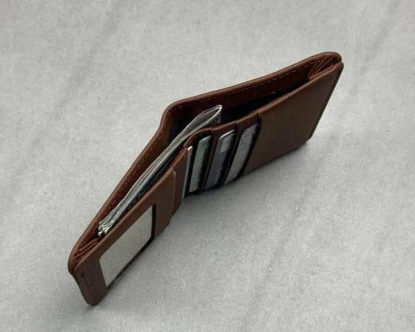 Men's Leather Wallet with LV Pattern Black