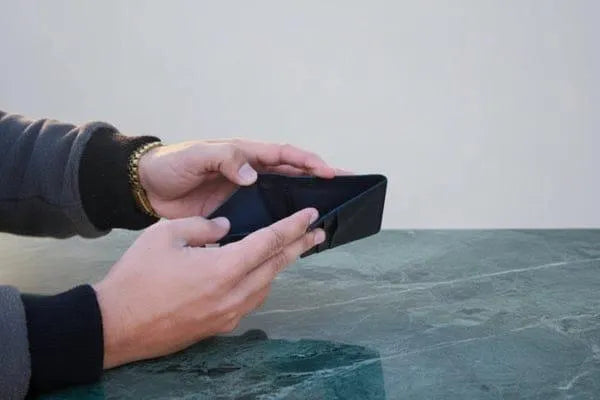 Men's Leather Wallet with LV Pattern Black