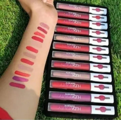 Matte Lip Gloss Set 12 Shades Waterproof Long Lasting