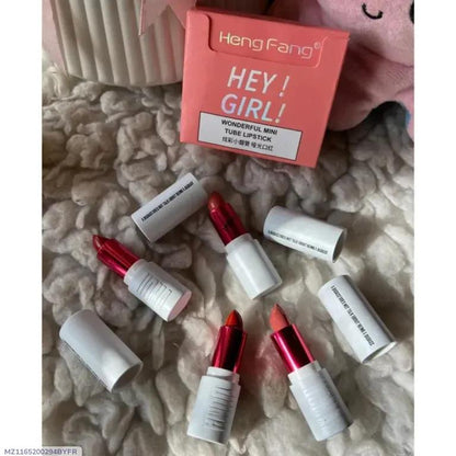 Hey Girl Lipstick Set - Long Lasting, Velvety, Multicolor Shades