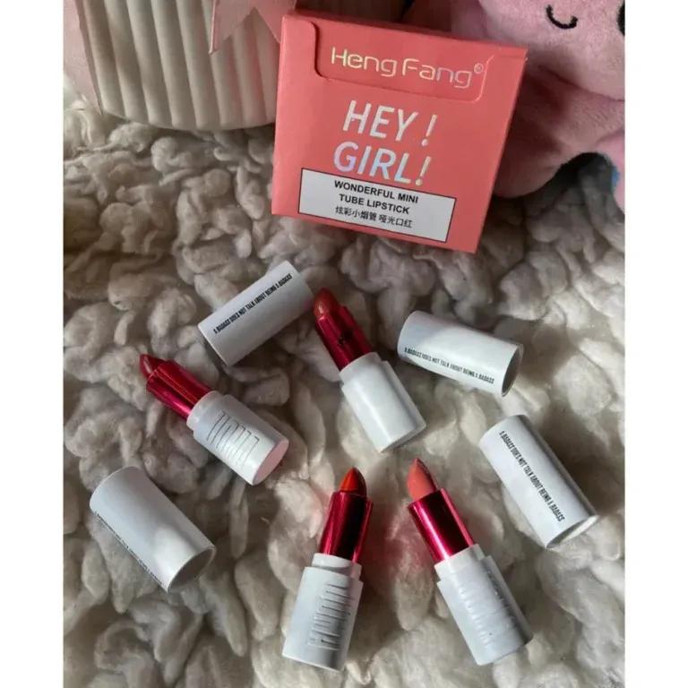 Hey Girl Lipstick Set - Long Lasting, Velvety, Multicolor Shades