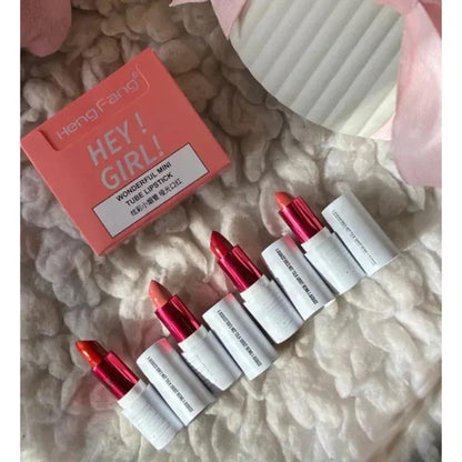 Hey Girl Lipstick Set - Long Lasting, Velvety, Multicolor Shades