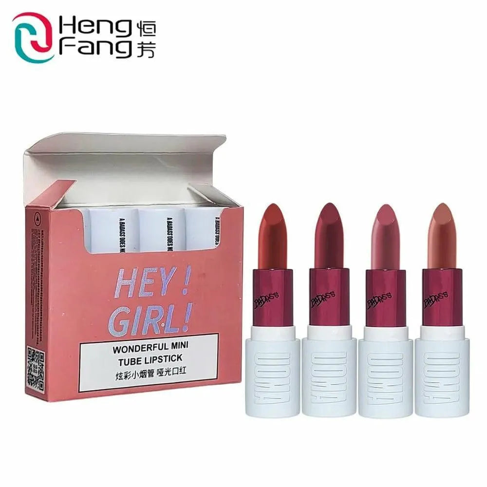 Hey Girl Lipstick Set - Long Lasting, Velvety, Multicolor Shades