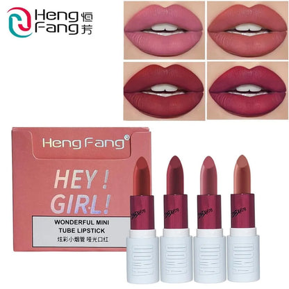 Hey Girl Lipstick Set - Long Lasting, Velvety, Multicolor Shades