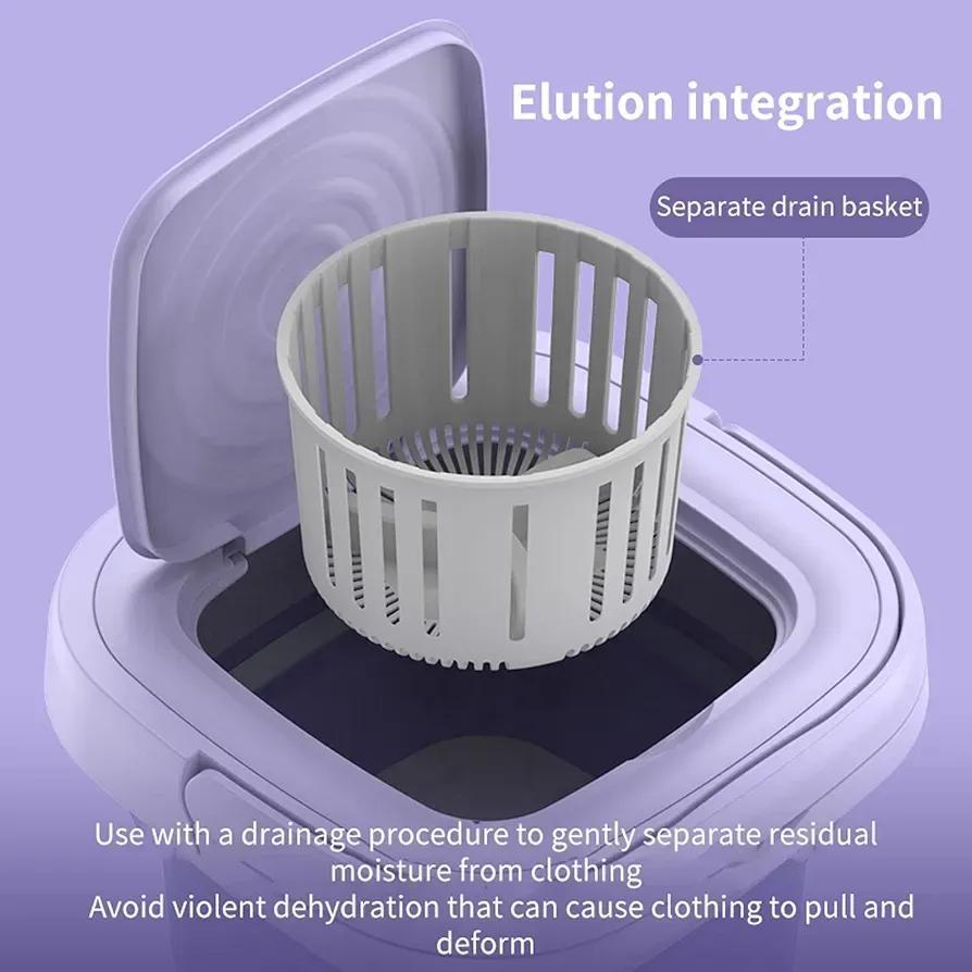 Portable Mini Washing Machine Green Silicone Foldable