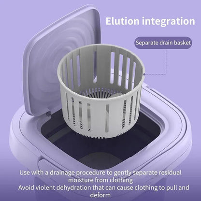 Portable Mini Washing Machine Green Silicone Foldable