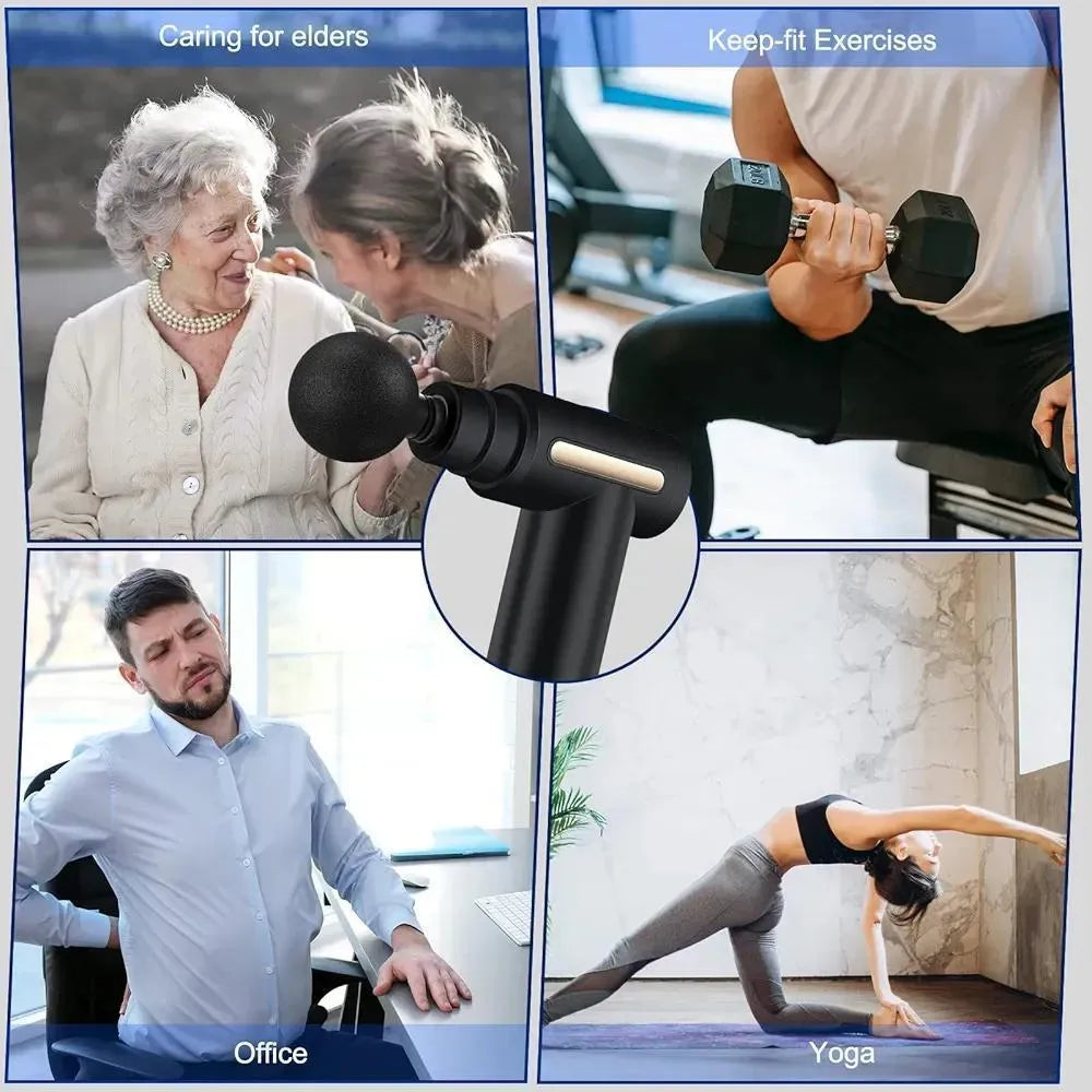 Mini Rechargeable Massager Gun for Office Yoga Fitness Relief