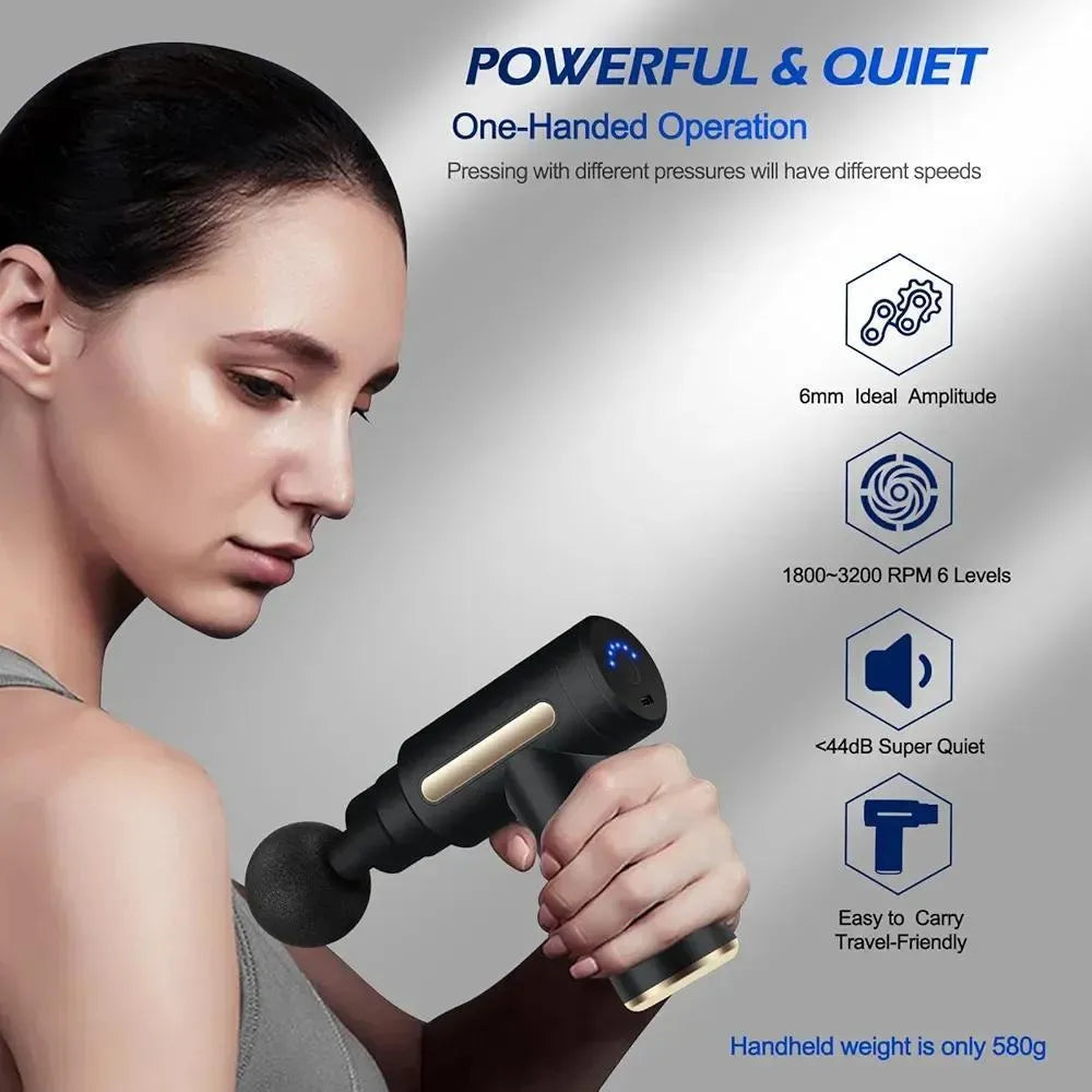 Mini Rechargeable Massager Gun for Office Yoga Fitness Relief