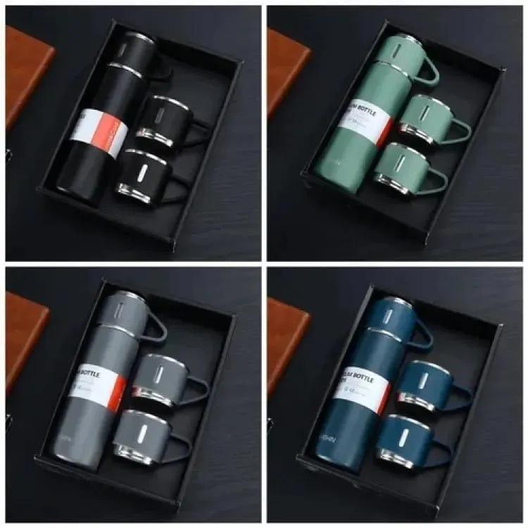 Vacuum Flask Set 4-Piece Stainless Steel Hot Cold