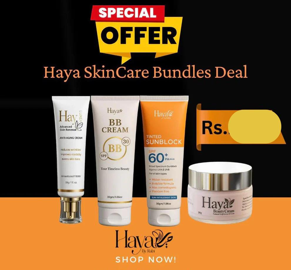 Haya SkinCare 4-in-1 Bundle for All Skin Types
