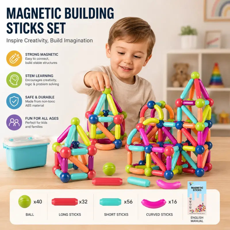 Girl's Rayon Magnetic Building Set