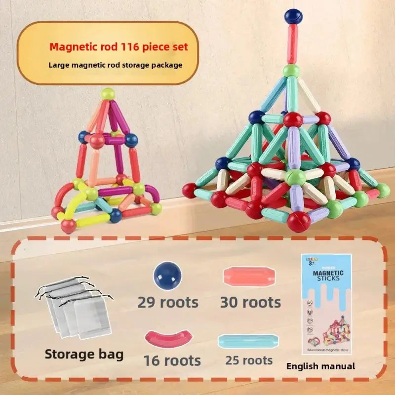 Girl's Rayon Magnetic Building Set