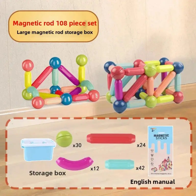 Girl's Rayon Magnetic Building Set