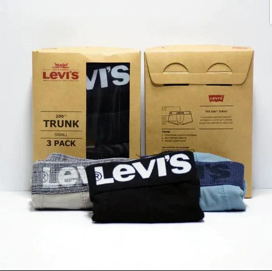 Levi's Men Cotton Boxers 3 Pack Small Multicolor