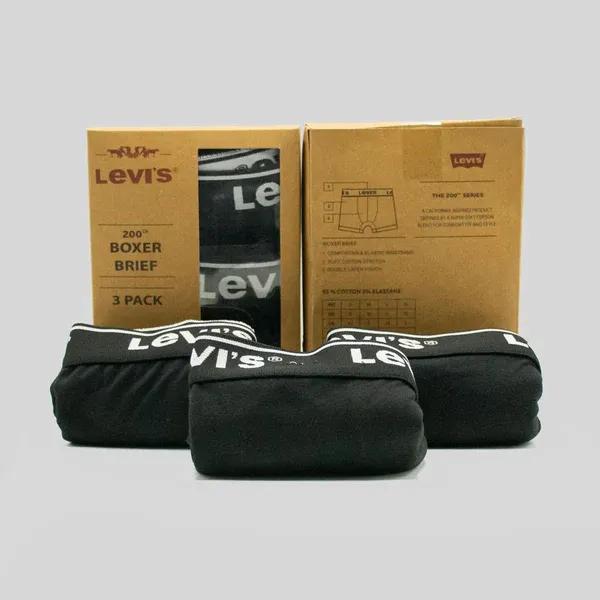 Levi's Men Cotton Boxers 3 Pack Small Multicolor