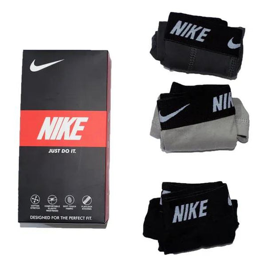 Nike Men Cotton Boxers Black Grey White Pack of 3