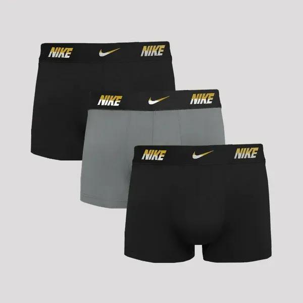 Nike Men Cotton Boxers Black Grey White Pack of 3