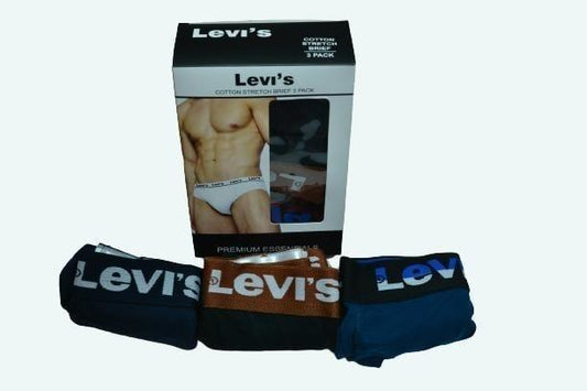 Levi's Cotton Stretch Briefs Navy Brown Black