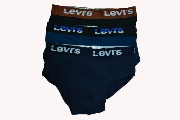 Levi's Cotton Stretch Briefs Navy Brown Black