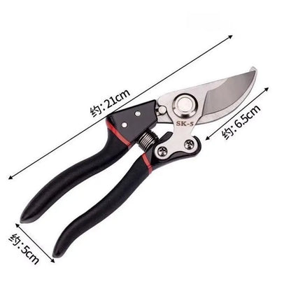 Stainless Steel Gardening Scissor Black Red Grip