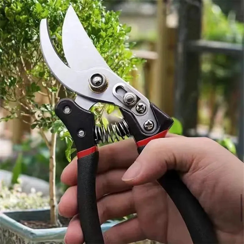 Stainless Steel Gardening Scissor Black Red Grip