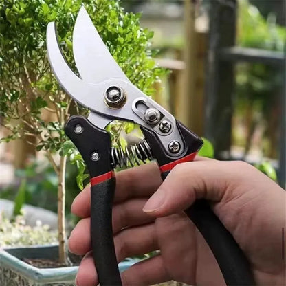 Stainless Steel Gardening Scissor Black Red Grip