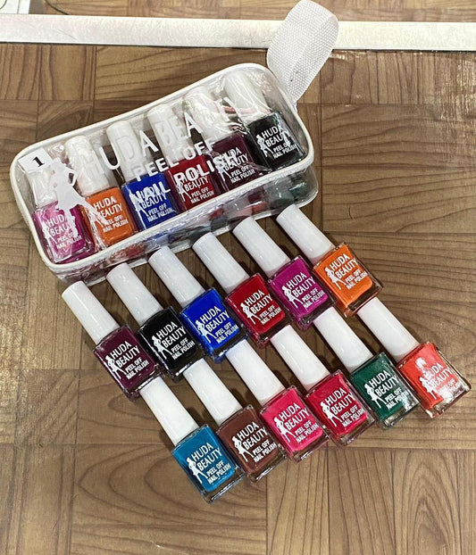 12-Piece Peel-Off Nail Polish Set for Pakistani Women
