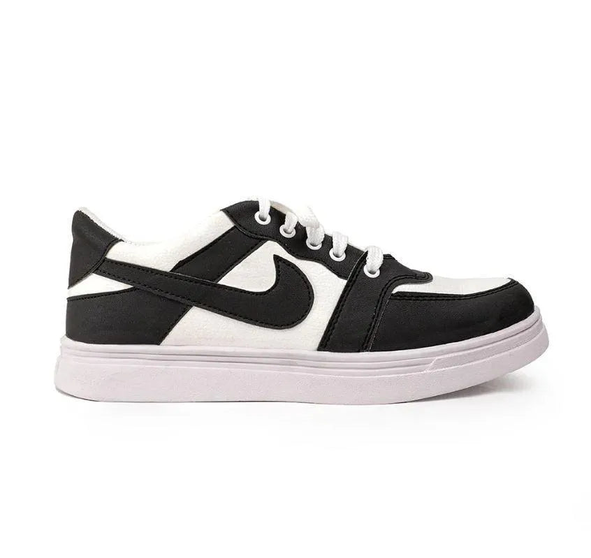 Men Black Rexine Casual Sneakers Size 39-44