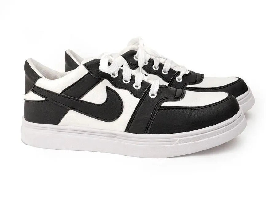 Men Black Rexine Casual Sneakers Size 39-44