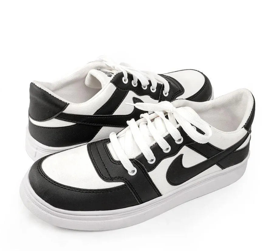 Men Black Rexine Casual Sneakers Size 39-44