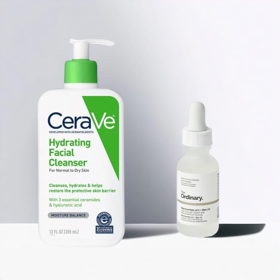 Hydrating Facial Cleanser & Niacinamide Serum Bundle