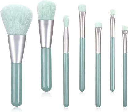 Mint Green 7-Piece Makeup Brush Set for Daily Use